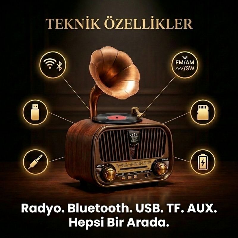 Teknik &ouml;zellikler Bluetooth USB TF AUX