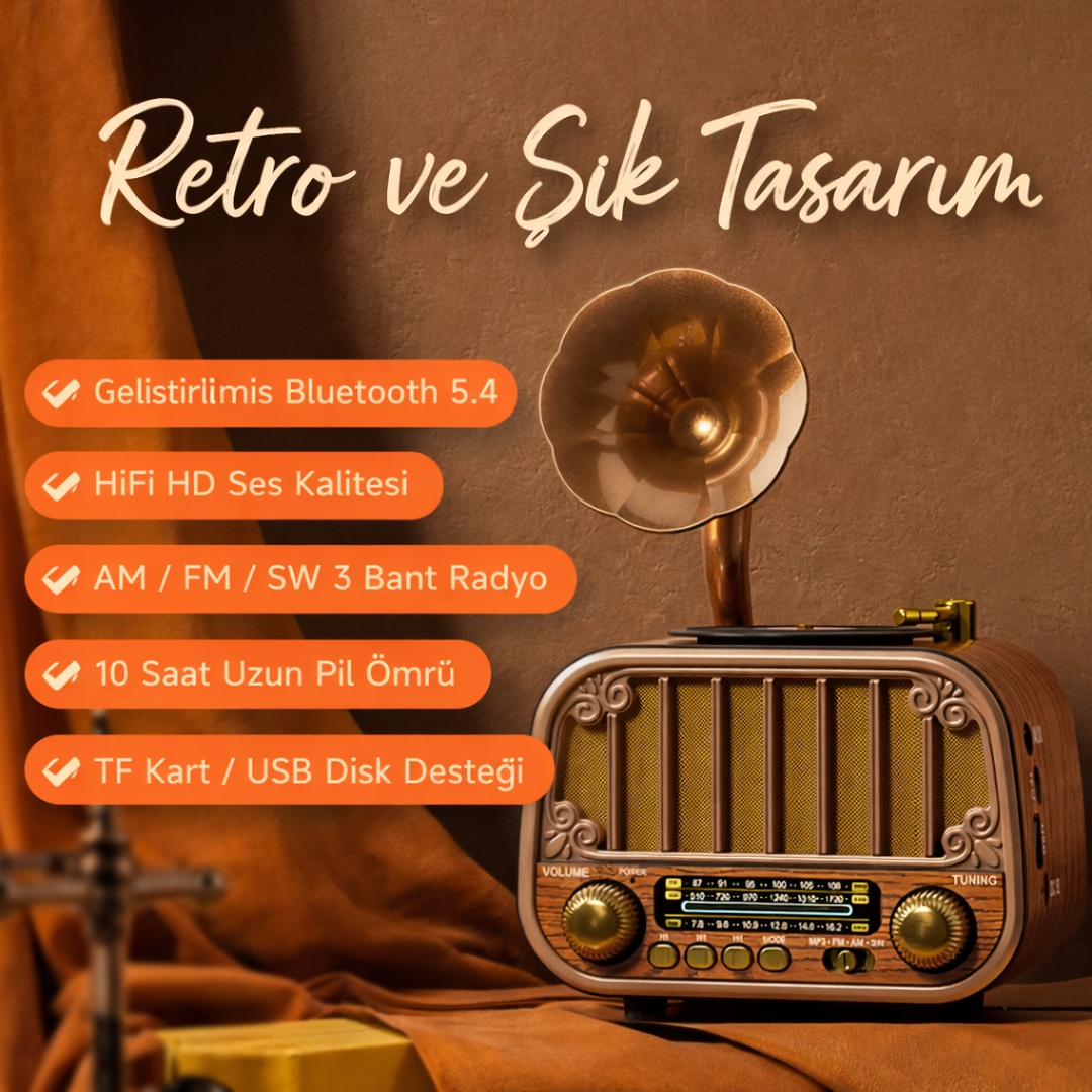 Nostalji Radyo Retro Tasarım